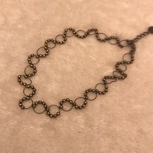 Icing Ankle Bracelet with Bronze Bead detail